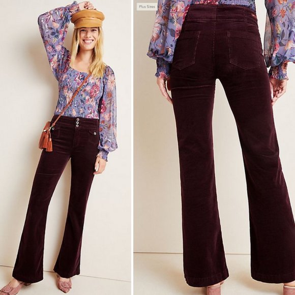 Anthropologie Pants - Plum High-Rise Bootcut Corduroy Pants